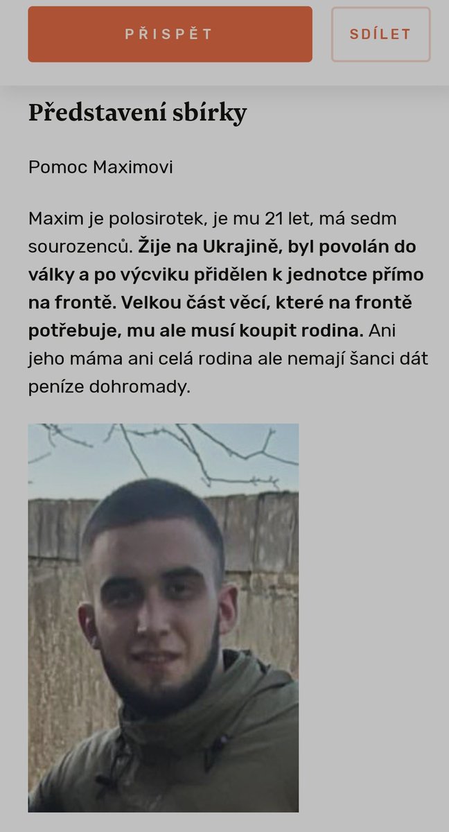 📣Hej hola lide,
🔭jedno noční vidění 👀 by se tu nastřádalo, no ne? 
Nebo máte někdo možnost, obstarat?
🤸🤺🫅 Lidi jsou všerůzní a jejich možnosti ještě divotvornější, než si lze představit. :)
 Já mít syna ve válce, zešílím hrůzou. 😱🫨😵‍💫😵
Maximova maminka se o nás jako sboru