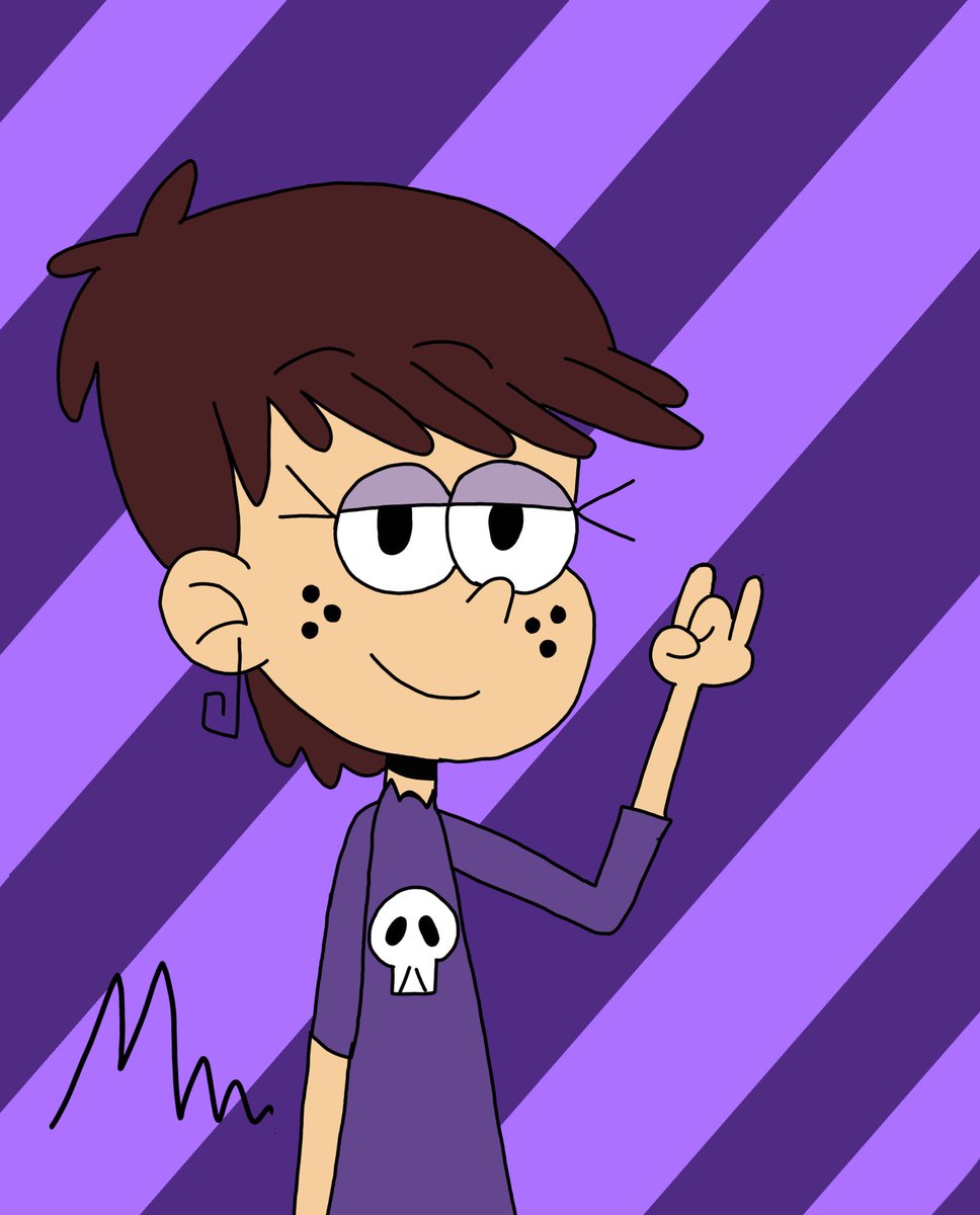 a small drawing of luna loud 💜🤘
#TheLoudHouse 
#TLH 
#fandom 
#art