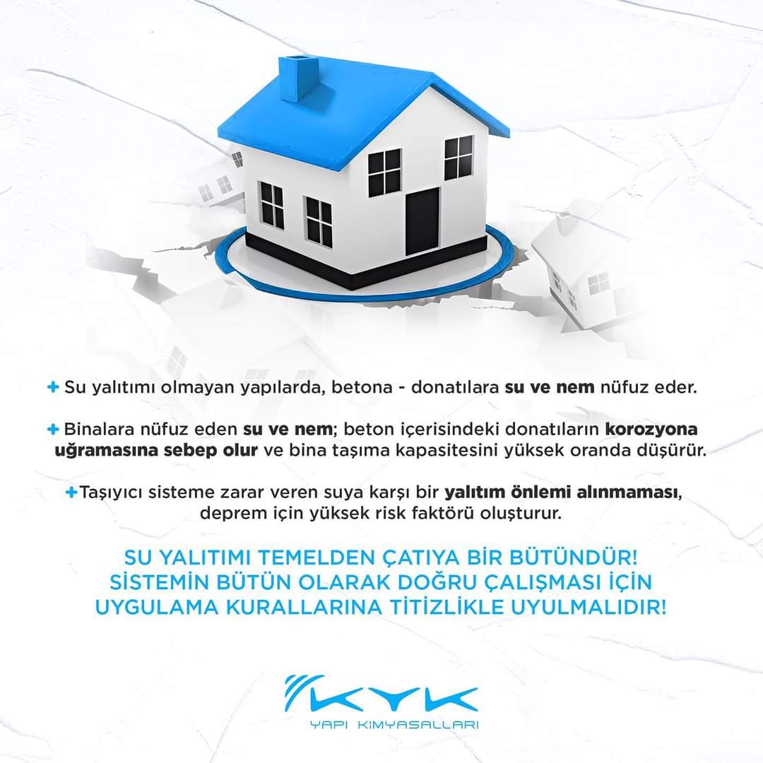 Su yalıtımı temelden çatıya bir bütündür!
Sistemin bütün olarak doğru çalışması için uygulama kurallarına titizlikle uyulmalıdır!
#KYKYapıKimyasalları #SuYalıtımındaProfseyonerlÇözümler #SuYalıtımı

▶️KYK Yapı Kimyasalları ®
🟦Ankara Bölge Bayi
🇹🇷Hatiboğlu İnşaat Ticaret Ltd. Şti