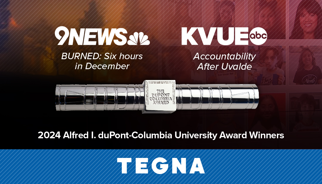 Congratulations to our colleagues at <a href="/9NEWS/">9NEWS Denver</a> and <a href="/KVUE/">KVUE News</a> and all awardees for being honored with the prestigious Alfred I. duPont-Columbia University Awards for excellence in broadcast, online and documentary journalism. #TeamTEGNA #duPont2024 bit.ly/42fFZdF