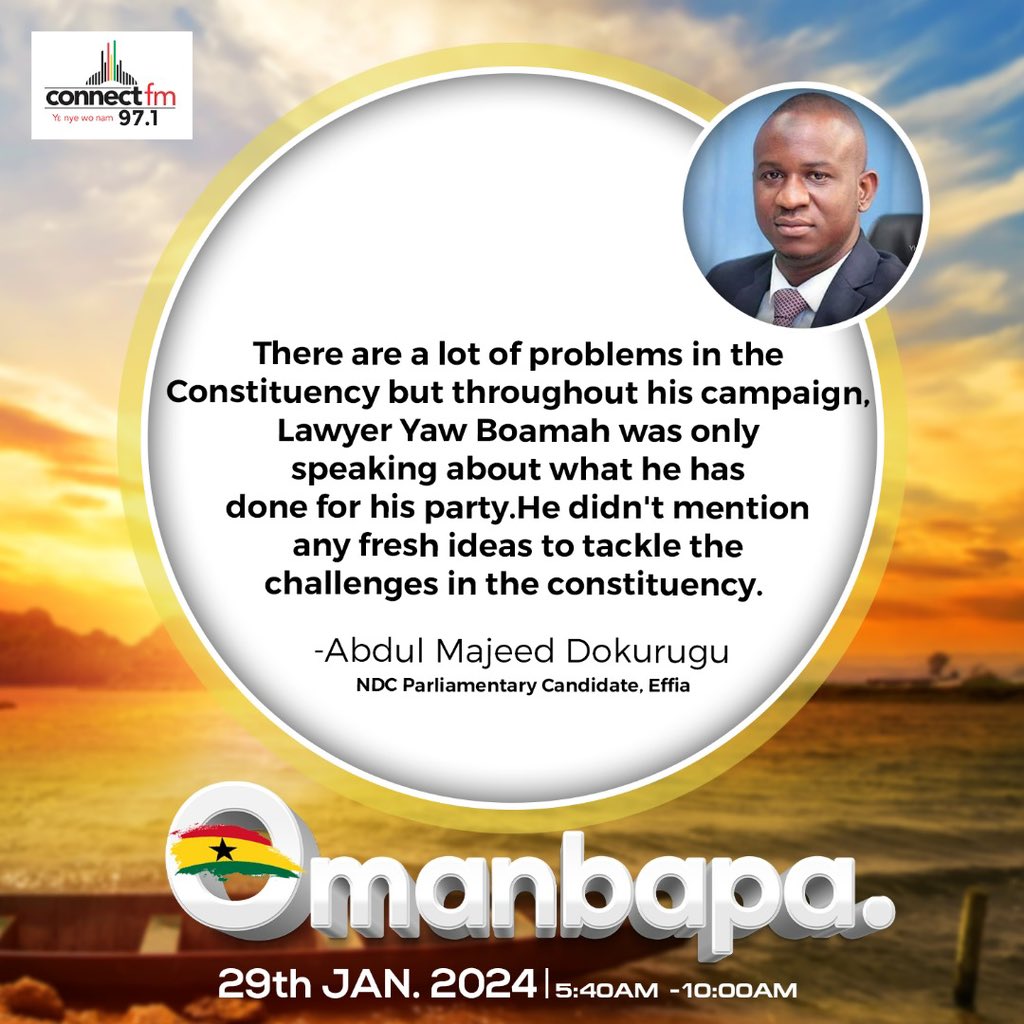 effia_ndc's tweet photo. 🎙️ Hon. Hon Abdul Majeed Dokurugu, shares vital insights on the future of Efia constituency during an exclusive interview with Nhyiraba Paa Kwesi Simpson on Connect fm. 🌟 #EfiaConstituency #ExclusiveInterview #CommunityInsights" https://t.co/75CqJNBUE2