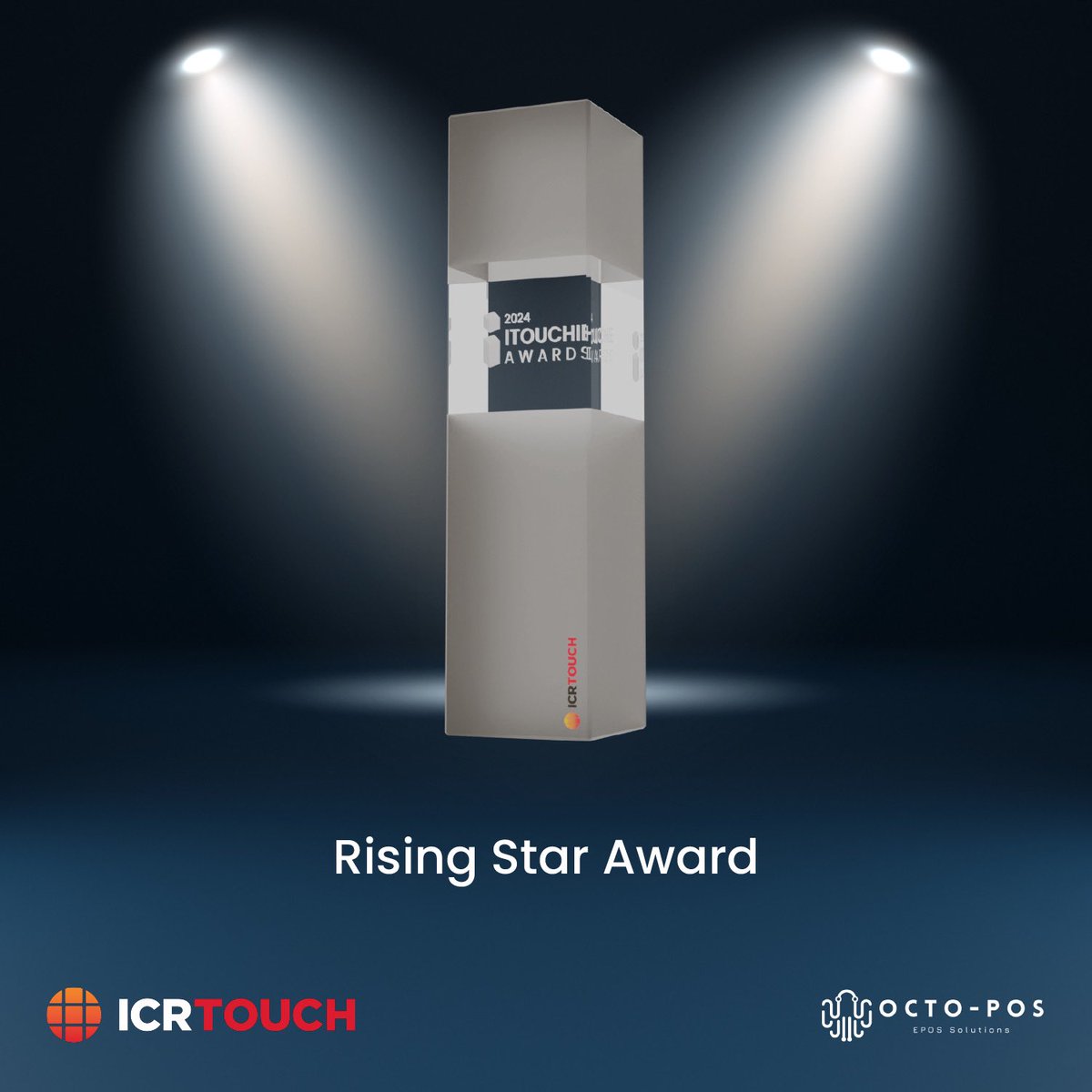 AdamDavison64's tweet photo. Proud moment today as we at @OctoPOS_Sales won the @icrtouch ITouchie Rising Star Award. A personal achievement of mine https://t.co/ZOzMMCOWiW