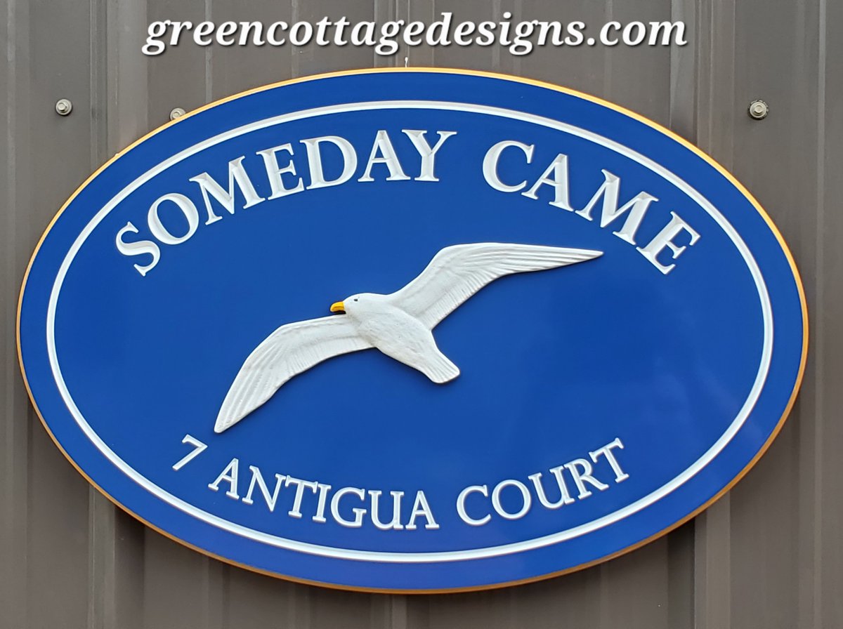 cottage_green's tweet image. Someday Came Sea Gull Carving Sign by greencottagedesigns.com Solid PVC All Weather Ocean House Beach Rental Name Signs• Made in the USA #SomedayCame #seagulls #pvcsigns #carvedsign #Antigua