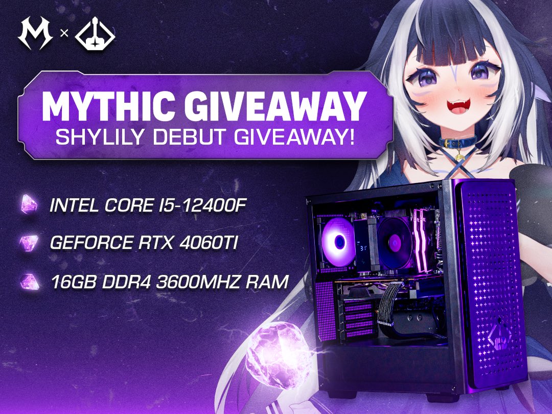 Mythic Talent (@mythictalent) on Twitter photo To celebrate <a href="/shylilytwitch/">Shylily</a>’s huge 2.0 debut we are giving away a Starforge Horizon II Pro!
To enter:
💜 follow <a href="/shylilytwitch/">Shylily</a>
💜 follow <a href="/StarforgePCs/">Starforge Systems</a>
💜 follow <a href="/MythicTalent/">Mythic Talent</a>
💜 RT + Like
Enter via the link:
vast.link/Shylily To celebrate <a href="/shylilytwitch/">Shylily</a>’s huge 2.0 debut we are giving away a Starforge Horizon II Pro!
To enter:
💜 follow <a href="/shylilytwitch/">Shylily</a>
💜 follow <a href="/StarforgePCs/">Starforge Systems</a>
💜 follow <a href="/MythicTalent/">Mythic Talent</a>
💜 RT + Like
Enter via the link:
vast.link/Shylily