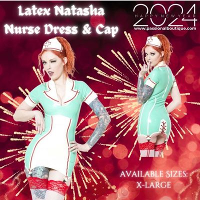 Latex Natasha Nurse Dress &amp; Cap: passionalboutique.com/products/latex…