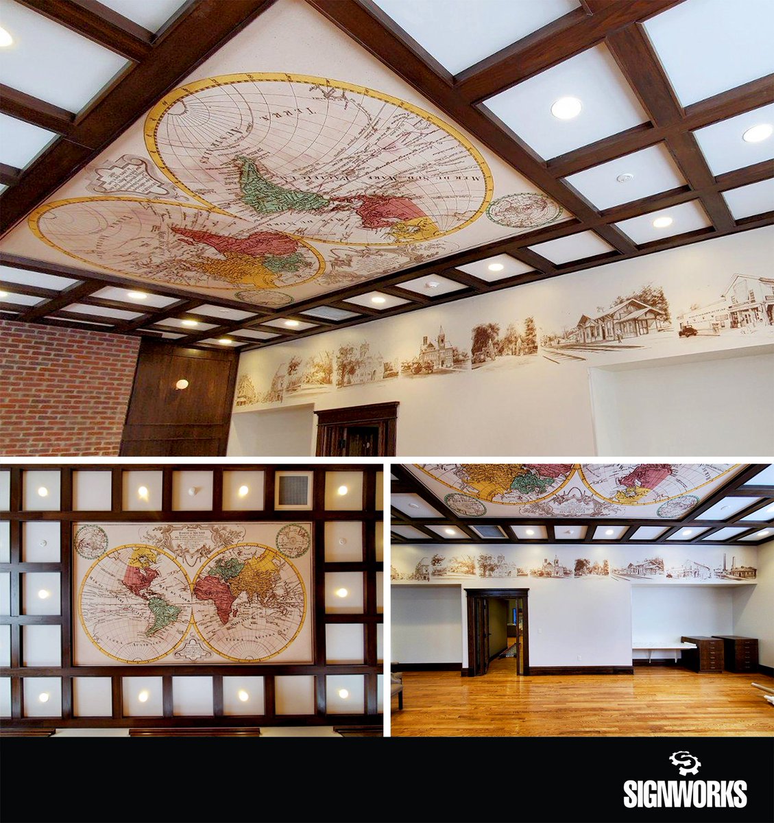 Thought we would share this small and unusual project we completed for the Pulaski County Public Library - not often we are asked to wrap a ceiling!

What can we create for you?
SignworksThinks.com

#SignsThatWork  #SignsAndMarketing #Branding #Marketing #Signs