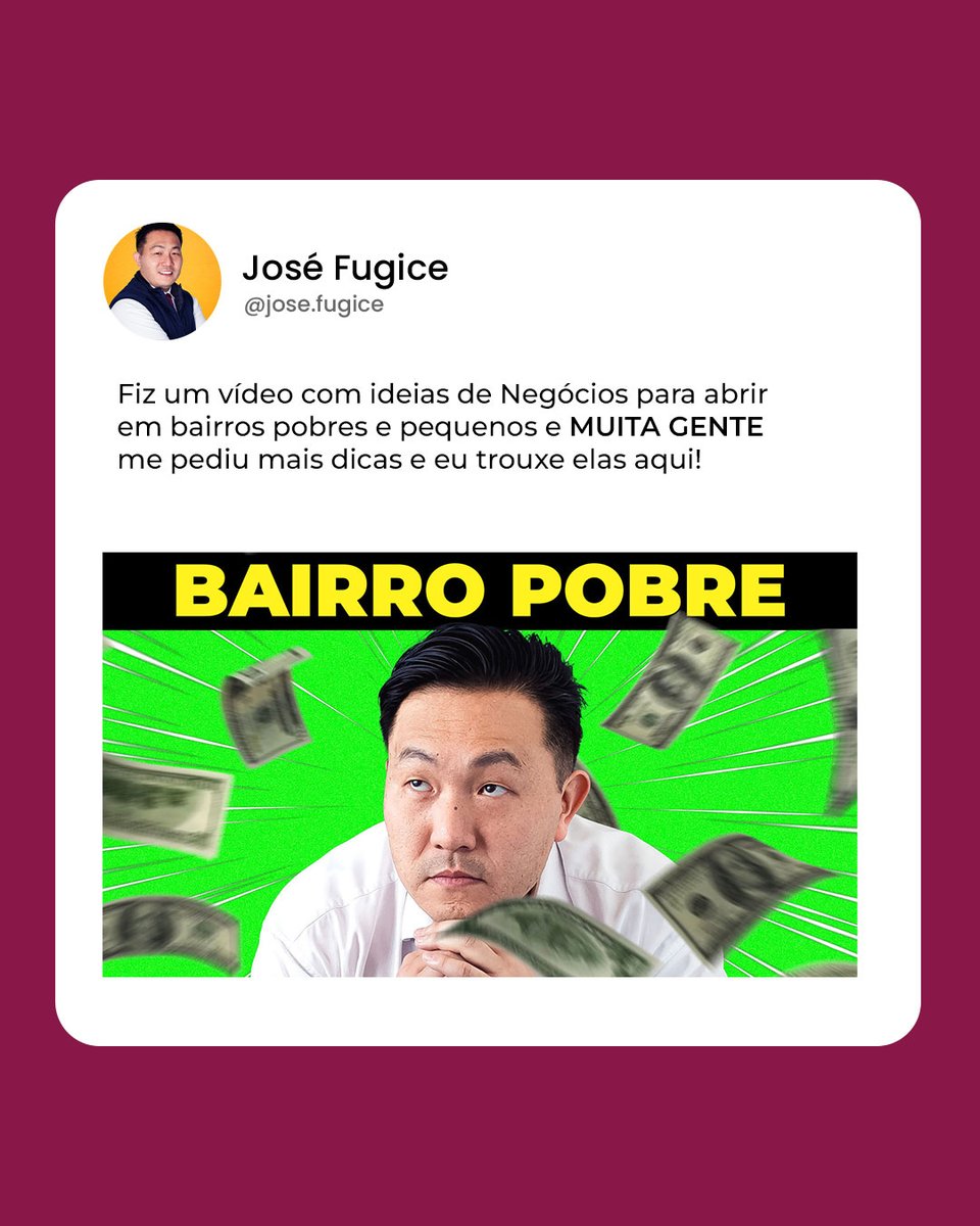 JFugice's tweet photo. Se você está considerando empreender em um bairro pequeno e de baixa renda, as franquias podem ser uma excelente opção. 

#Franquia #Franquias #Negócios #Empreendedorismo #MeuNegócio https://t.co/SZKAmeraoE