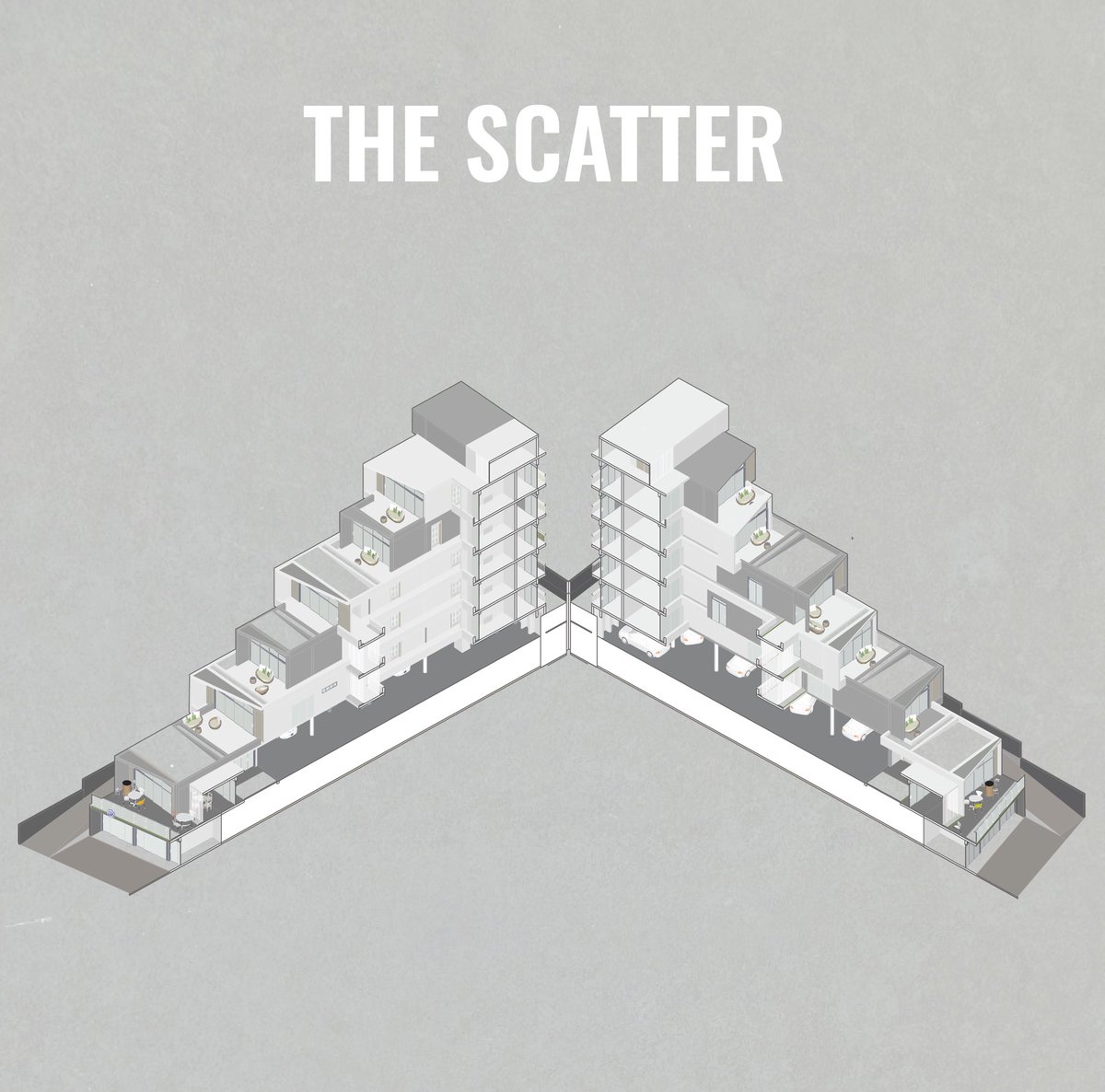 NdindaDesigns's tweet photo. Commissioned to build in an informal settlement, scatter was conceived as a celebration of the visual attributes this neighborhood exhibits. floors were broken down and scatted up the hill to generate units that visually interact with the surrounding. https://t.co/Q8Sa9TrmQD
