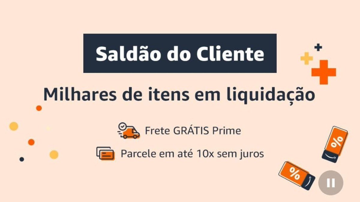 🚨 Começou o Saldão do Cliente, confira:
➡️ amzn.to/3tZyVoU

🚨 Novas promoções de Kindle Unlimited! 
➡️ amzn.to/3R6pATt

🔥 Saldão em Livros e eBooks: 
➡️ amzn.to/3u8fYjR

🔥 Assine o Prime para ter frete grátis:
➡️ amzn.to/3UbeNuy

🔥 R$20 OFF em