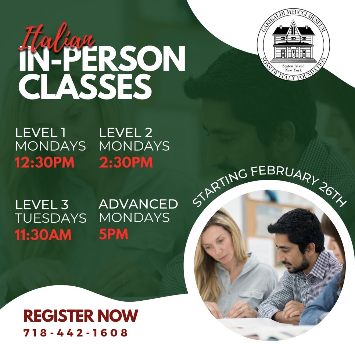 downtownsinyc's tweet image. Whether you&apos;re starting from scratch or looking to enhance your Italian, @TheMeucci is here for you. They will be offering Level 1, 2, 3, and advanced classes starting Monday, 2/26. Let the linguistic adventure begin.  #italianclass #learnitalian  #downtownSINYC
📖
