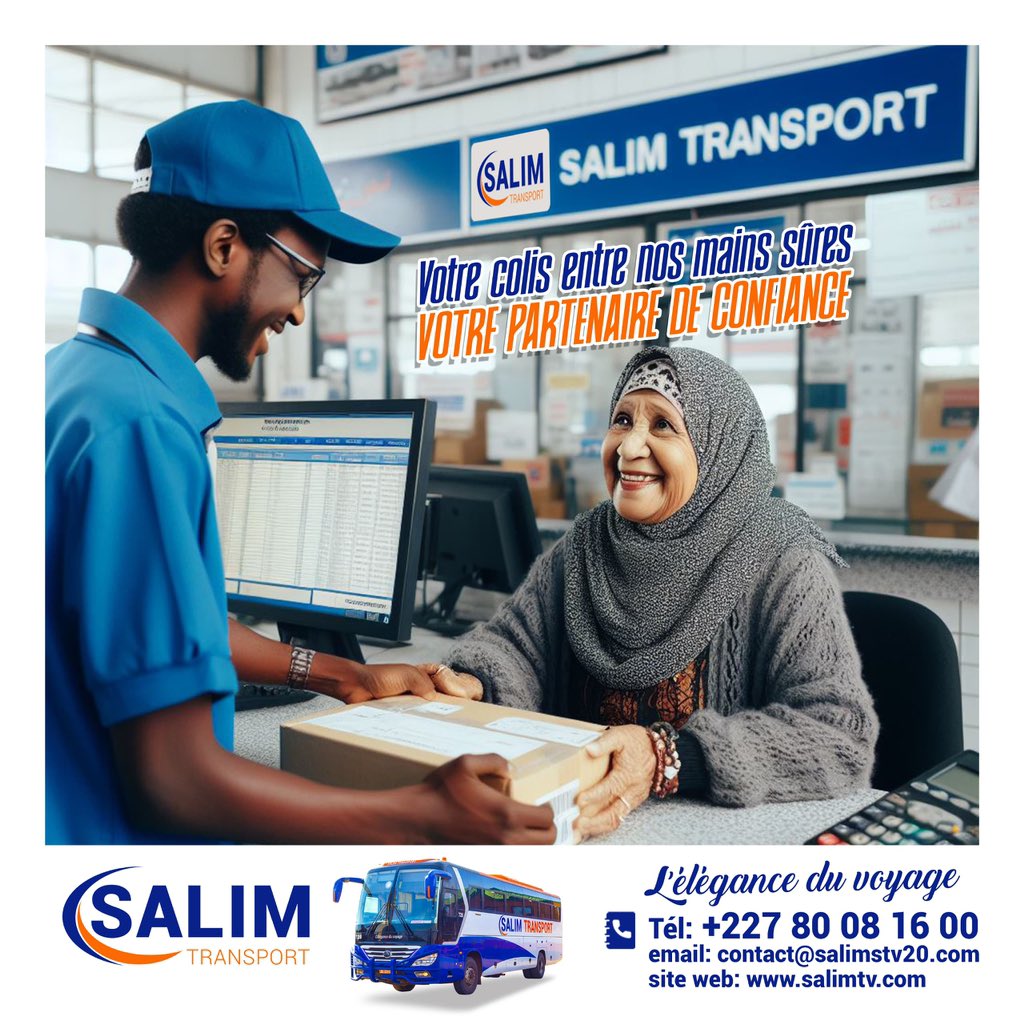En matière d’envoie des colis, votre partenaire de confiance est là!!! chez Salim Transport vos colis arrivent à leurs destinations à temps voulu et à moindre coût.
Confiez nous vos colis 📦 et dites au revoir aux soucis d'expédition. Service testé et confirmé ✅ ✅✅