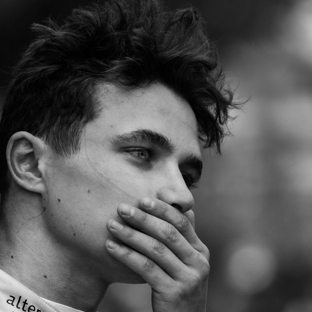 norrismiami's tweet photo. lando norris x black &amp; white https://t.co/cs3Tvf0tKd