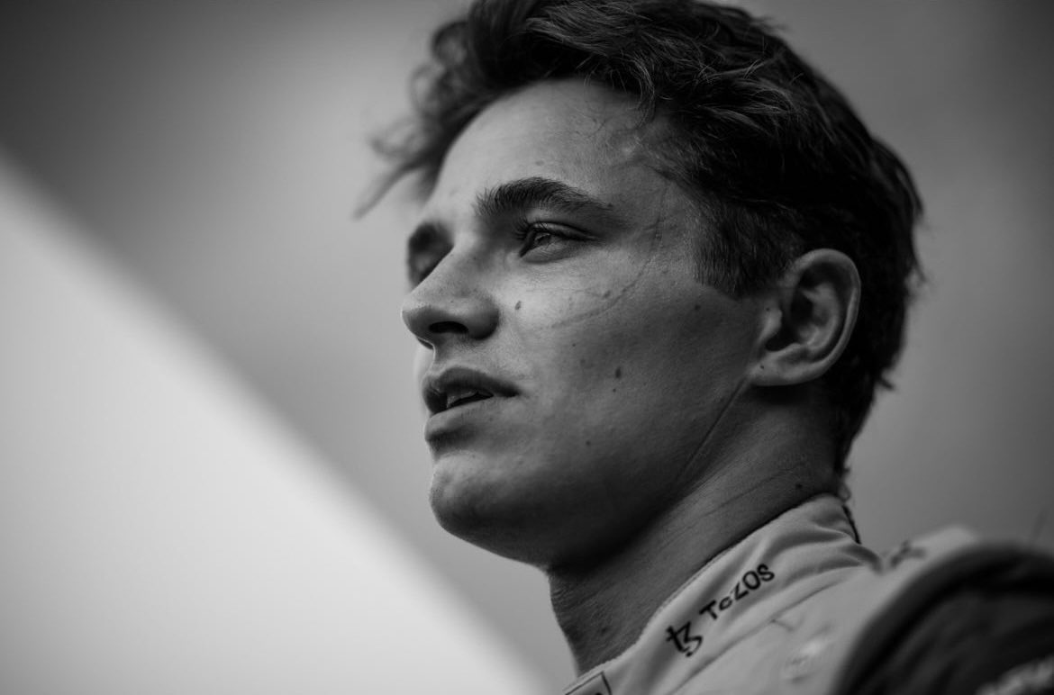 norrismiami's tweet photo. lando norris x black &amp; white https://t.co/cs3Tvf0tKd