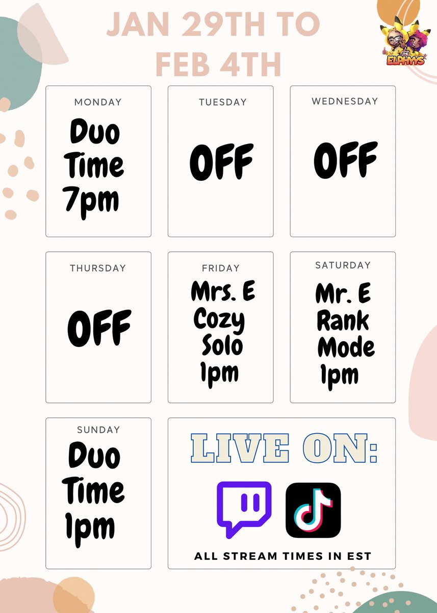 theelphyys's tweet photo. This is a very exciting week for us!!! We officially hit 1K on TikTok!! Tonight will be our first official TikTok live!!! We are so excited for this!! Come hang out with us and celebrate!! #twitch #duostream #dualperspective #tiktok https://t.co/KTGgIfwXLY