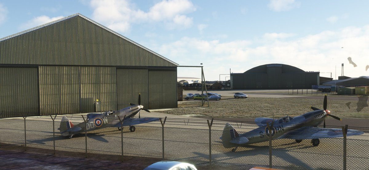 Dreamsofwings1's tweet photo. Took DOW from Duxford to RAF Coningsby yesterday and there is only one place to park up a Spitfire when visiting of course!
#spitfire #history #wwiihistory #warbirds #msfs2020 #aircraft #rafconingsby #bbmf #battleofbritainmemorialflight #flightsimulator #taildragger #avgeek https://t.co/d2Ua5SWMfh