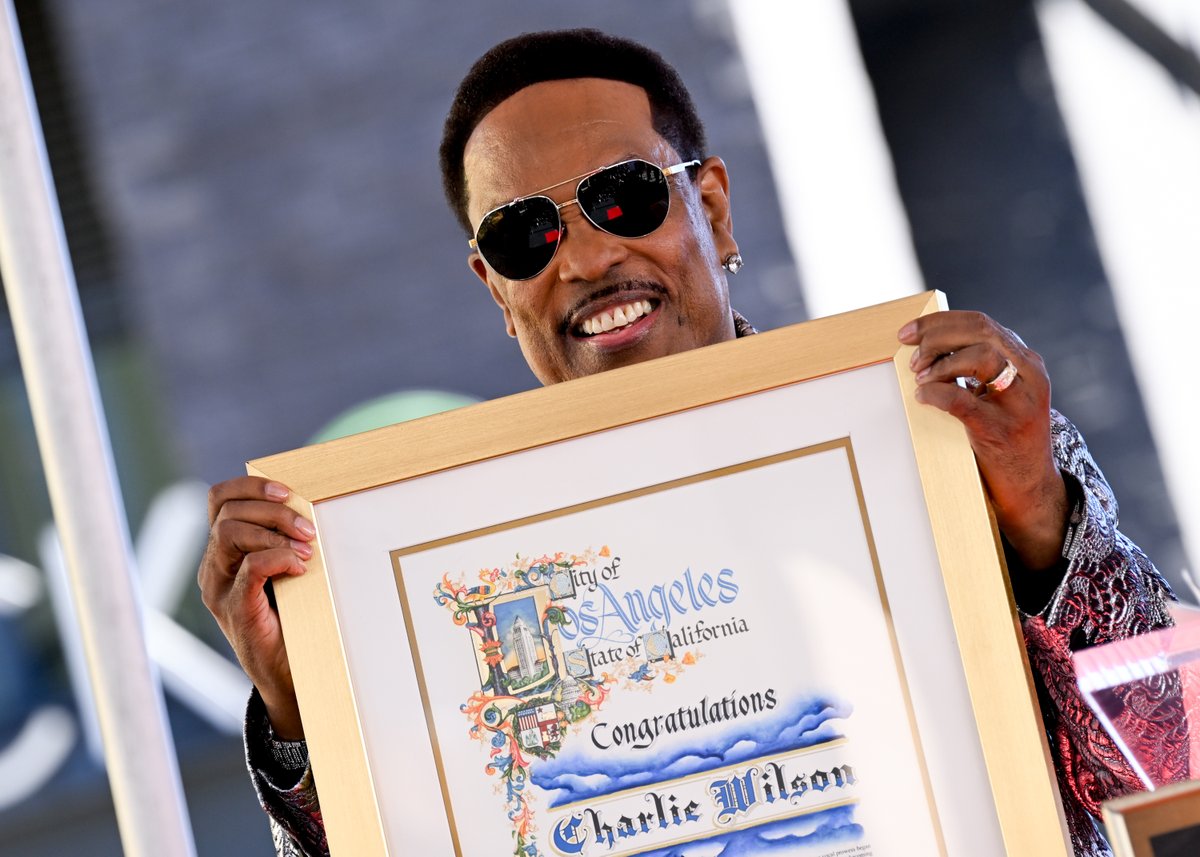 Charlie Wilson is honored with a star on the Hollywood #WalkofFame.