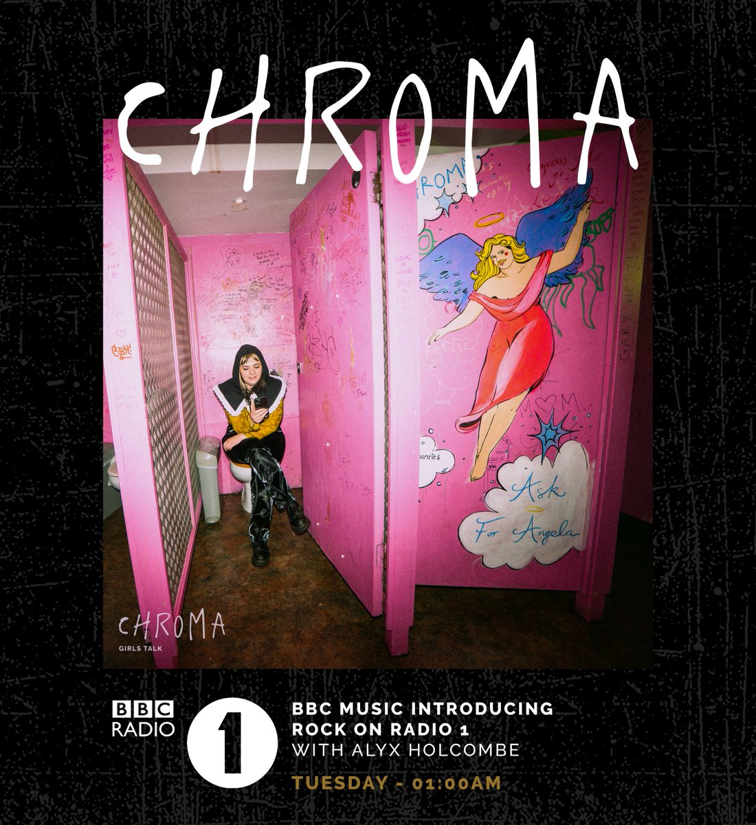 CHROMAbanduk's tweet photo. BBC Introducing Rock on Radio 1! Tune into @BBCR1 with @AlyxHolcombe tonight from 1am or catch up on @BBCSounds to hear our latest single 'Girls Talk'. Big up @bbcintroducing and Alyx for the continued support! 💥
→ https://t.co/RhVgORSO82 https://t.co/nTYelooMkh