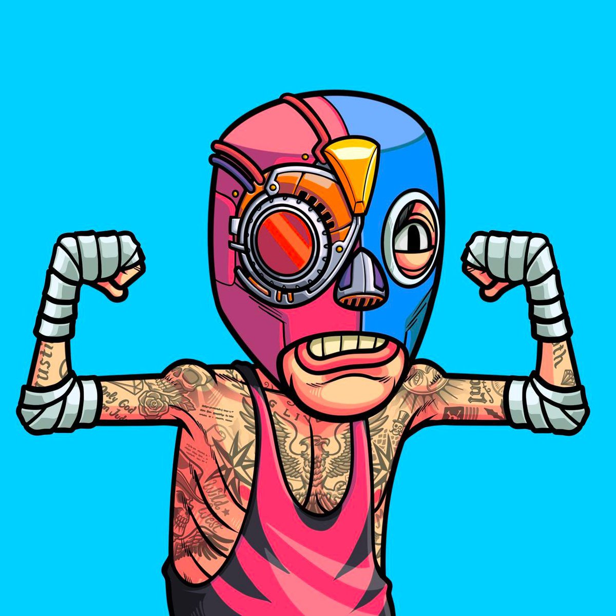 LuchasNFT's tweet photo. Sporting his robotic eyes, Mr. Rotic stands out as one of our extraordinary Luchadores. 🥊

5 WL — Follow, RT and Tag 3 friends 🔔

#Luchas #Solana https://t.co/ARwxqk1bdj