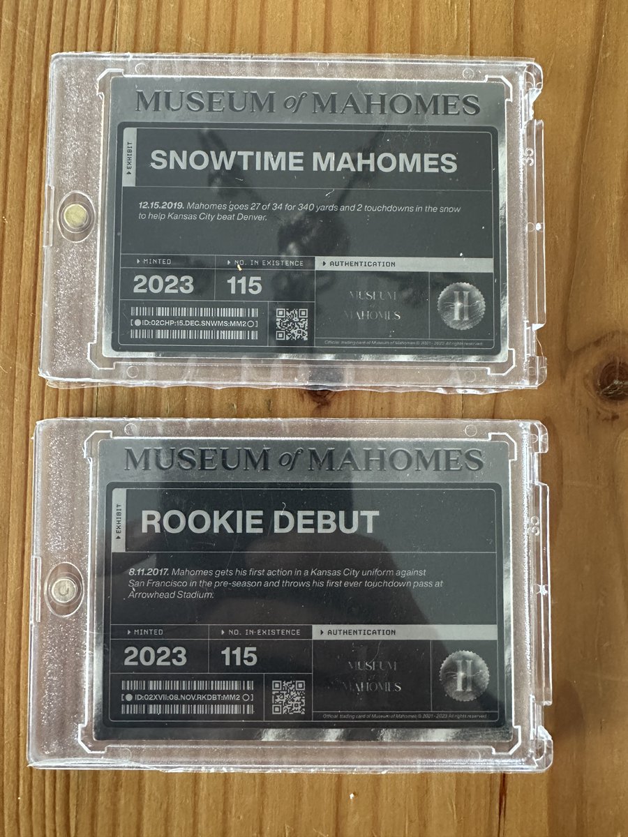 LEFTCLICKBUY (@leftclickbuynft) on Twitter photo Got my <a href="/MuseumofMahomes/">MUSEUM OF MAHOMES</a> shipment today! Signed by <a href="/PatrickMahomes/">Patrick Mahomes II</a> just in time for another #SuperBowl win! Got my <a href="/MuseumofMahomes/">MUSEUM OF MAHOMES</a> shipment today! Signed by <a href="/PatrickMahomes/">Patrick Mahomes II</a> just in time for another #SuperBowl win!