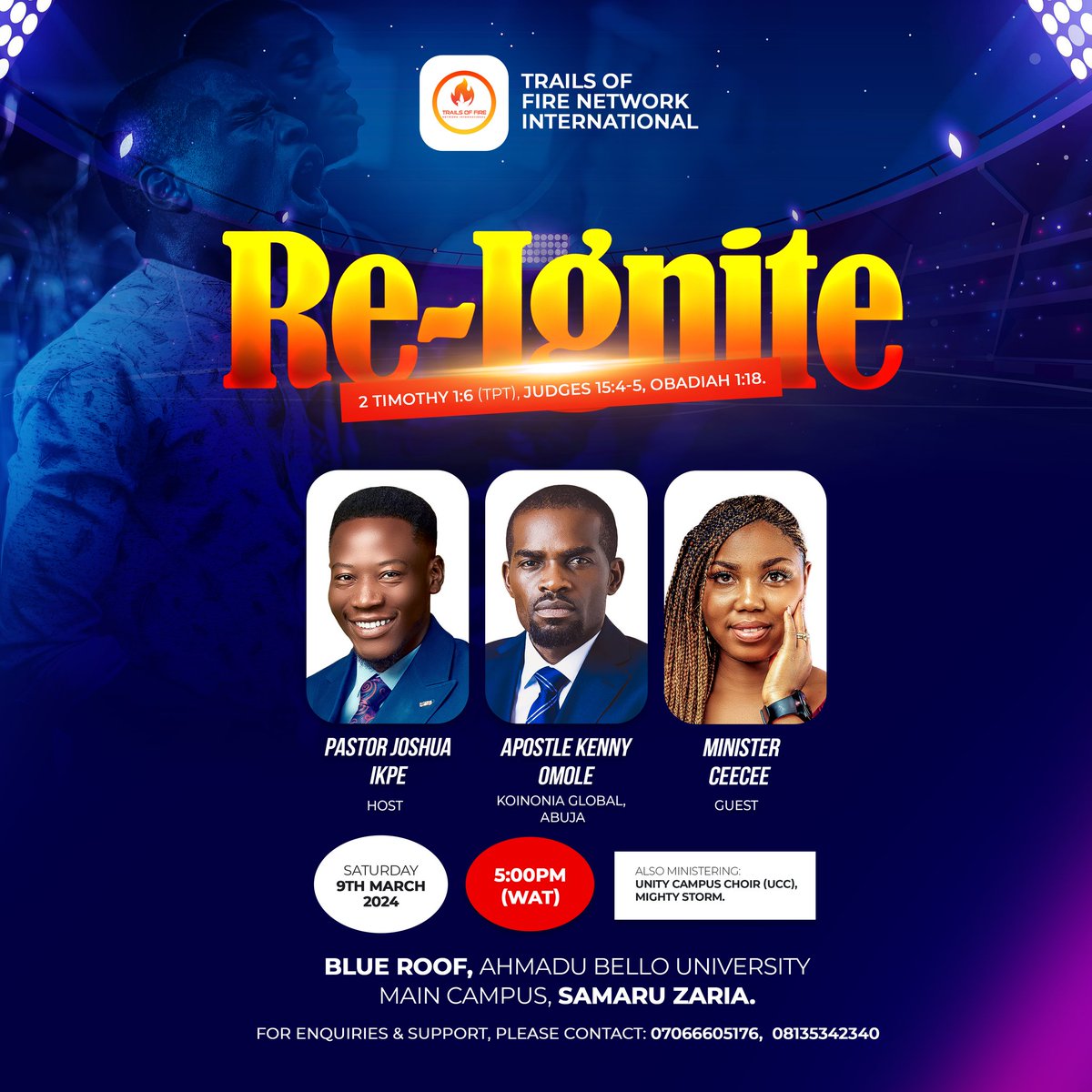 IkpeGodwinJosh2's tweet image. We will be reverberating the emphasis of God in Ahmadu Bello University Main Campus, Samaru Zaria and it&apos;s environs on 9th of March.

There&apos;s goings to be a deluge of the Glory of God. Souls will be saved. The Lord will wrought great signs, healings and Miracles amidst us.