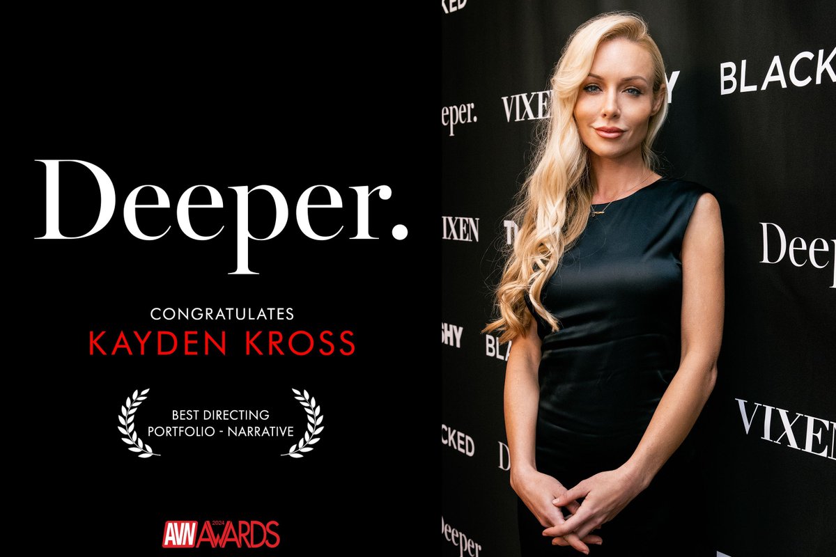 CONGRATS to @Kayden_Kross on winning BEST DIRECTING PORTFOLIO at the 2024 @avnawards! VERY WELL DESERVED! 🍾 🥂