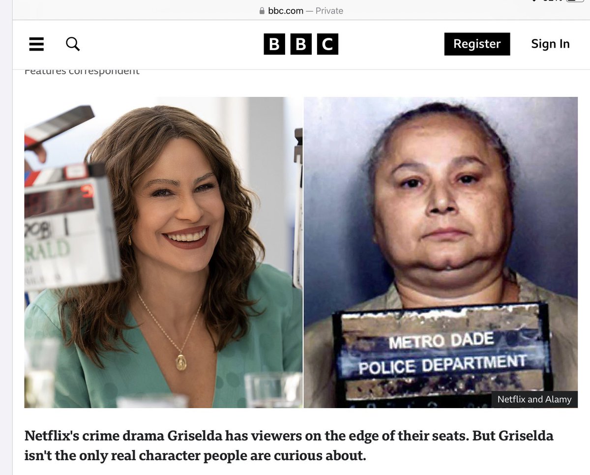 Really enjoyed watching Griselda on <a href="/netflix/">Netflix</a> at the weekend. Great job by <a href="/SofiaVergara/">Sofia Vergara</a> in the lead role. What a maestro performance. No prosthetic nose needed.
