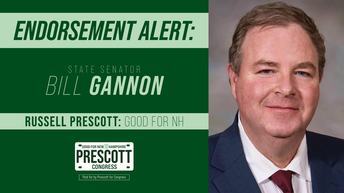 Appreciate @SenatorGannon from Sandown for joining our team! #NH01 #NHPolitics