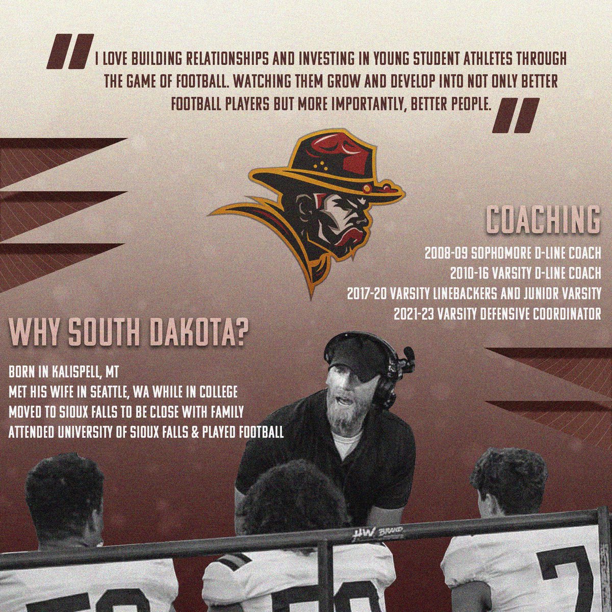 WHS ➡️ RHS 

“Energy and Accountability! My passion for coaching and football will be evident from the 1st practice to the last game!”

WELCOME COACH STAHLBERG!