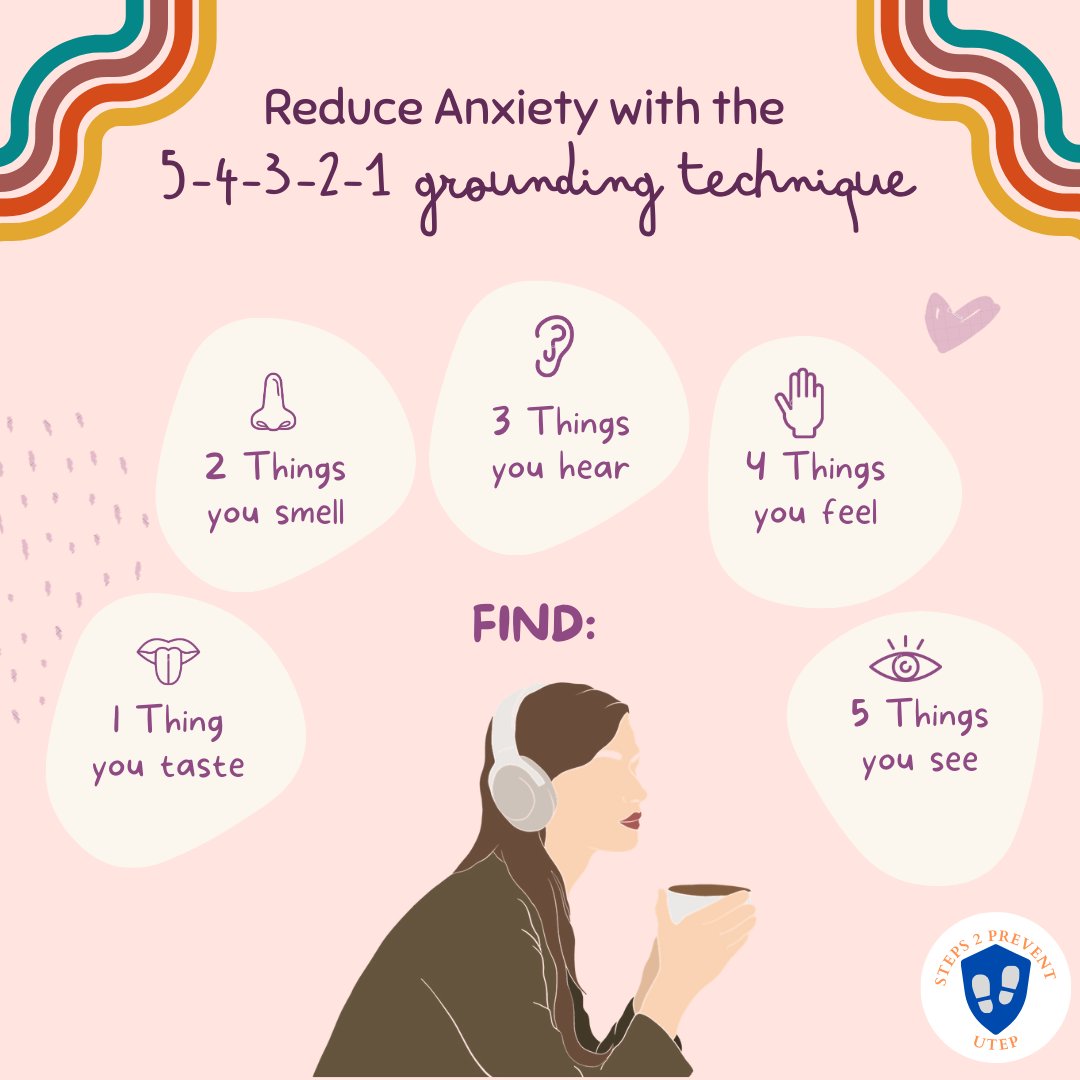 Find calm in chaos with the 5-4-3-2-1 grounding technique! 🌿A simple way to center yourself. 💆‍♂️💆‍♀️ #Mindfulness #GroundingTechnique #MentalWellness