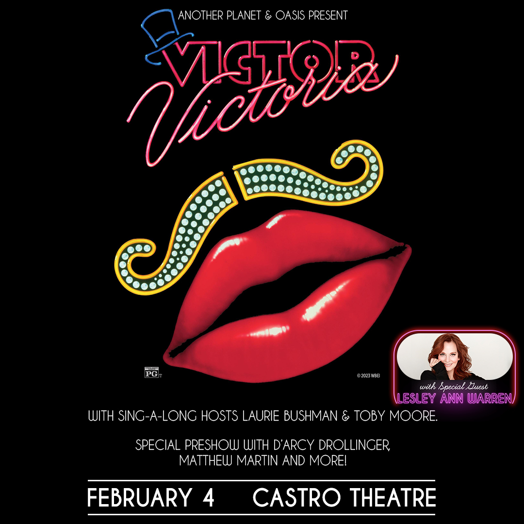 The Castro Theatre's last screening prior to renovations of Victor/Victoria just got even better ⭐ Don't miss out on a very special introduction from THE Lesley Ann Warren on 2/4 💋 Grab your tickets before it's too late!

🎟️: bit.ly/3u30z4p