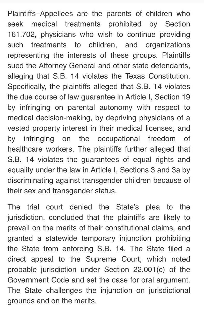 Texas Supreme Court will hear oral arguments Tuesday, January 30, in a challenge to #SB14, the law protecting children from sterilizing drugs and gender-mutilating surgeries. #txlege