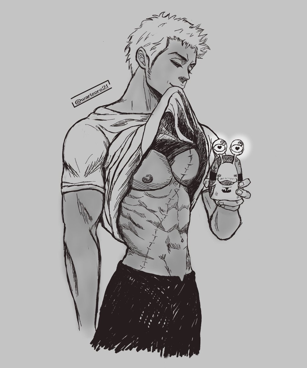 warizoro21's tweet photo. Just zoro and his den den mushi 🐌💪🏼
.
＃ロロノア・ゾロ ＃RoronoaZoro #zoro #サンソ
#sanzo #ソロサン ＃サンジ #sanji #zosan https://t.co/qkz5n3HRzS