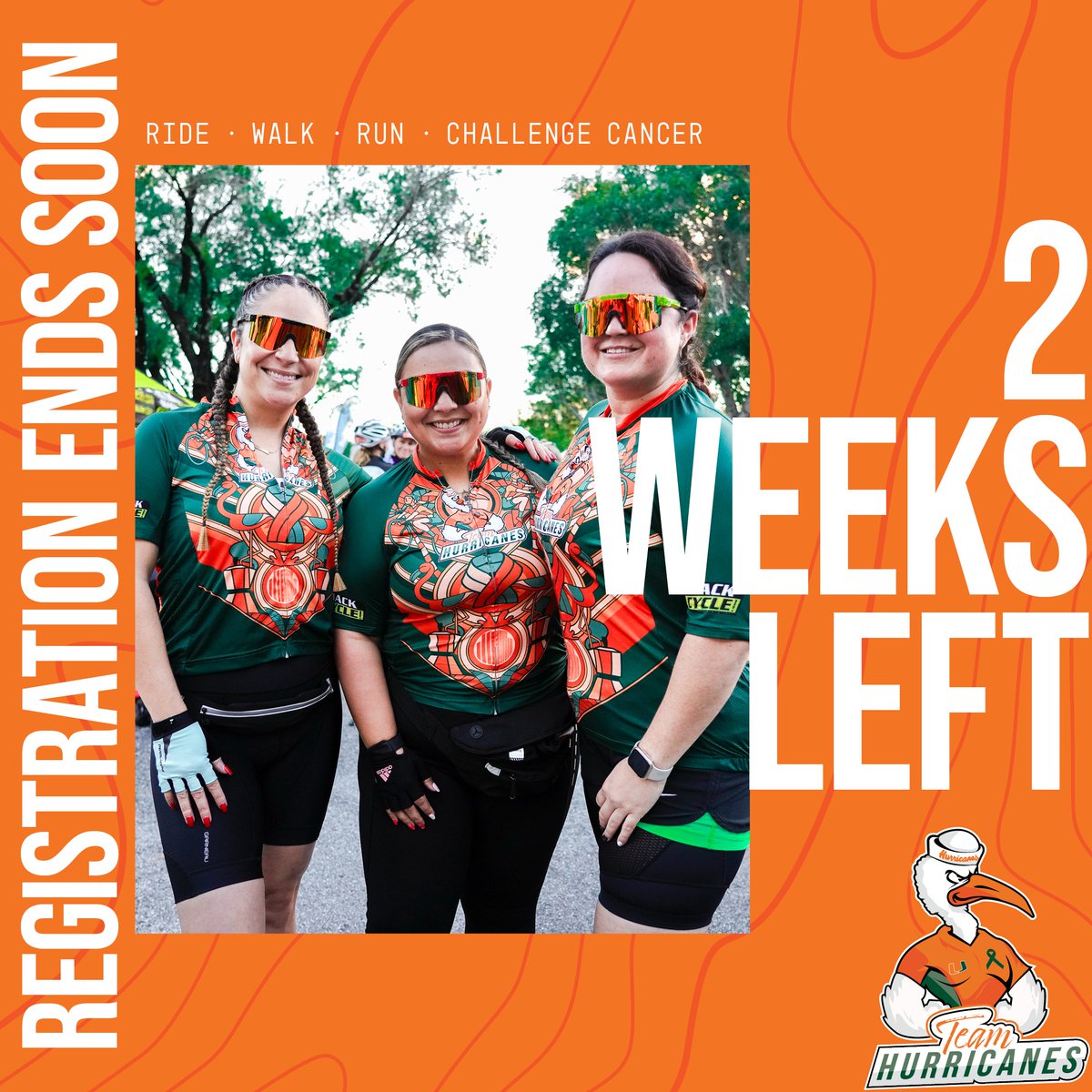 🚨 2 weeks left to register for #DCCXIV! Ride, run or walk with the South Florida community to fuel research at @sylvestercancer. Use code WECANDCCXIV at checkout for FREE Registration. Deadline ➡️ 2.9.24. | RideDCC.com