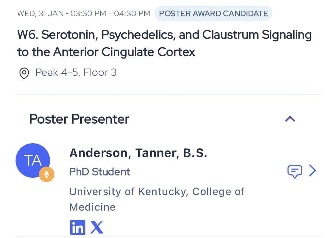 EphysTanner's tweet photo. I have arrived at #WCBR2024 and I’m ready to ski and science! Come check out my posters on Wednesday at 3:30 pm and 7:30 pm if you want to learn about psychedelics and the claustrum! @winter_brain https://t.co/zLNlhKHzux