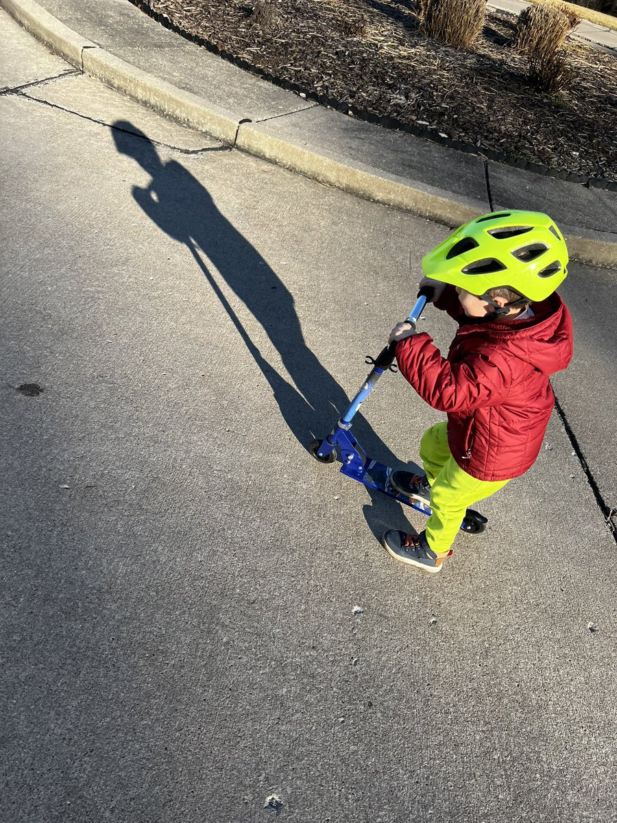 Do you see what I see? That’s called a shadow. It’s caused by the sun! I know it’s a strange sight since it feels like we haven’t seen the sun in years!!! We are basking in it this afternoon!!!