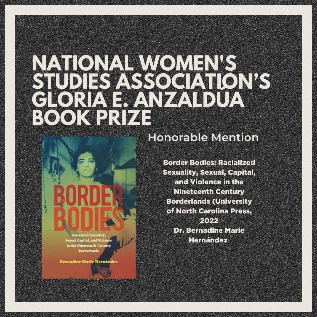 berna18's tweet photo. 2024 Honorable Mention for the Gloría Anzaldua Book Award from the NWSA (National Women’s Studies Association). https://t.co/PCXXreuxPv