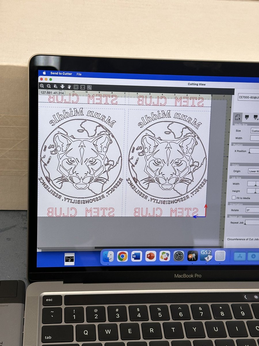 shobica_wadhwa's tweet image. Our first successful STEM club t-shirt design was created with @Graphtec vinyl cutter #LearningInProgress #GraphtecStudio2 @mannmiddleSD