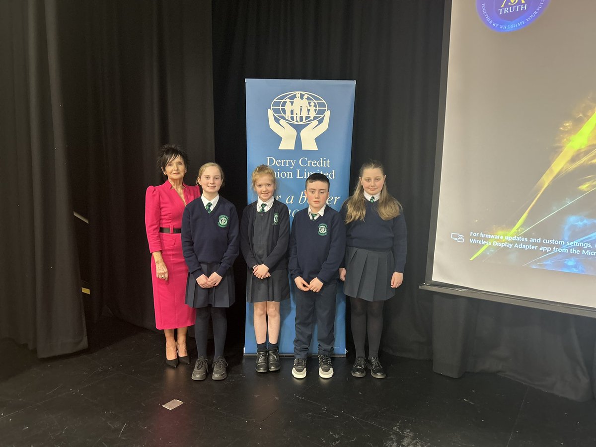 St. Patrick’s cleaned up at the Derry Credit Union quiz tonight in St. Mary’s College. The boys and girls were amazing. We are so proud of all of our teams who took part. #derrycreditunion