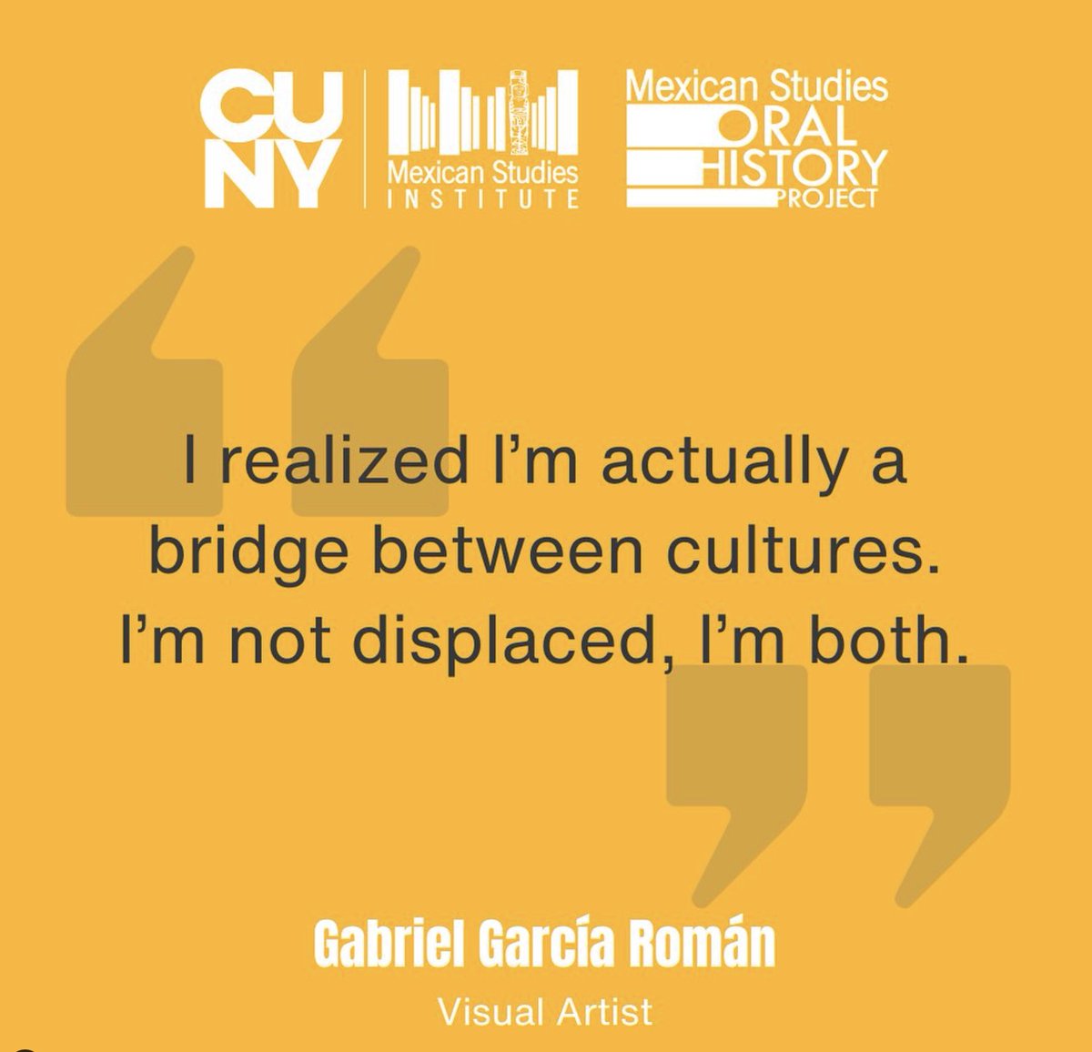 🗣️ Reminder to watch episode of Mexican Studies Oral History Project w/Mexican-American photographer & visual artist, Gabriel Garcia Román. Watch: mexicanstudies.info/ohp-ggroman @bronxnettv now! #oralhistory #ohp #mexicanosennewyork #art #queericons #lehman #cuny #visualarts #nyc