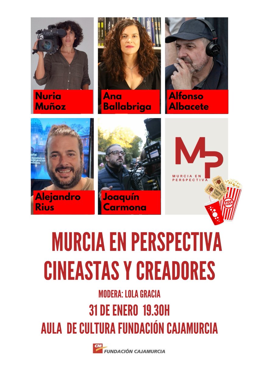 🗣️ El miércoles 31 tendrá lugar una mesa redonda de cineastas y creadores de la mano de Lola Gracia dentro del ciclo “Murcia en perspectiva”, donde participarán varios asociados nuestros 👥

¡Os esperamos‼️

#mesaredonda #FundacionCajamurcia #lavidaescine #profesionalesydemurcia