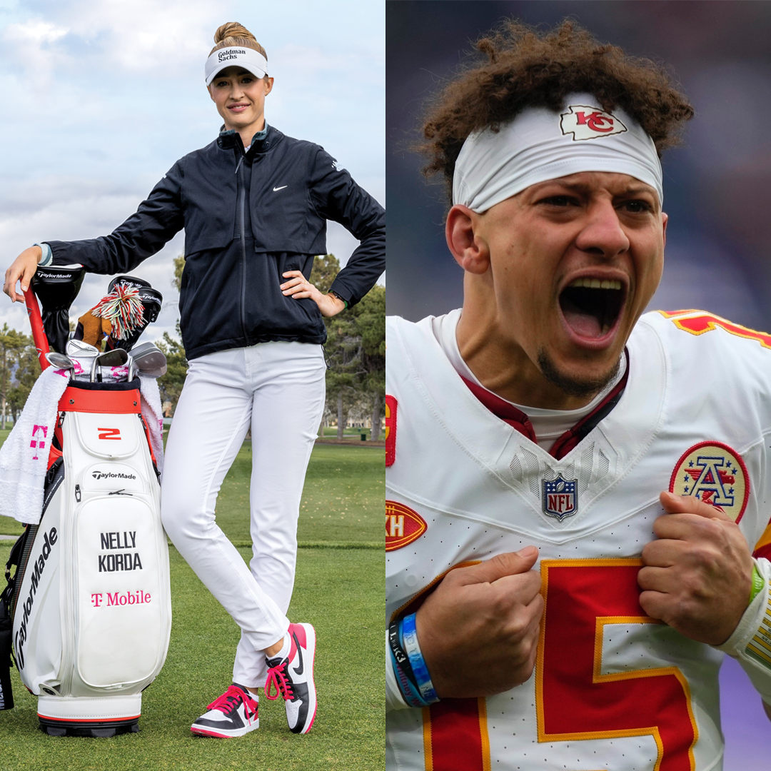 .@TMobile athletes @PatrickMahomes and @NellyKorda were DIALED IN yesterday. Congrats to you both on the big W’s! Never a doubt. 😉