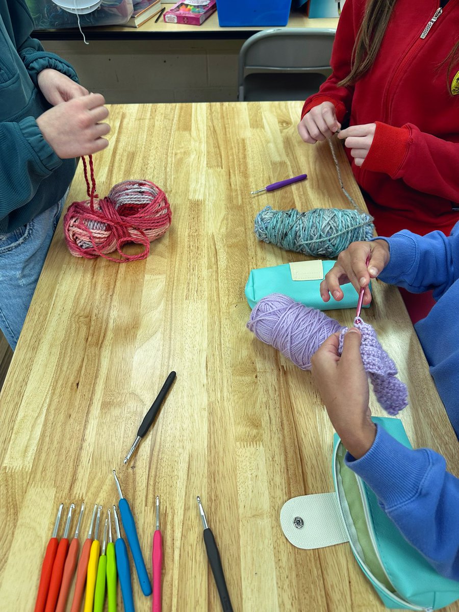 Ribbit-ing things are happening at crochet club! 🧶 <a href="/st_andrew145/">St. Andrew School</a>
