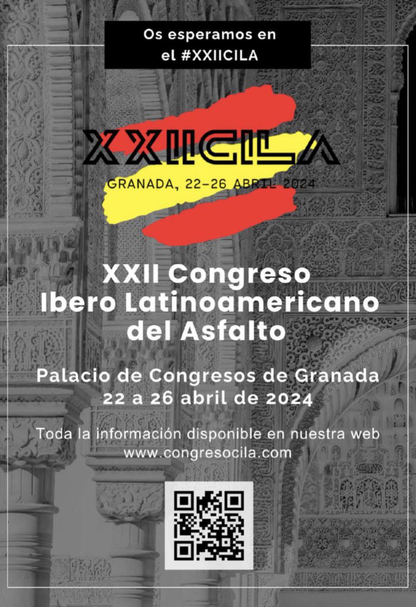 Estimados Asfalteros, el 3er boletín informativo del Congreso #XXIICILA <a href="/XXIICILA/">XXII CILA</a> ya está disponible online en la web congresocila.com . Descargar desde la página de inicio y también en las secciones de "noticias" e "identidad visual".
Información actualizada del congreso!