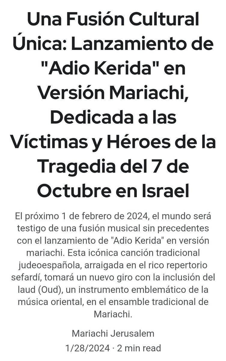 Mariachi Jerusalem (Yerushalaim) מריאצ'י ירושלים tweet media