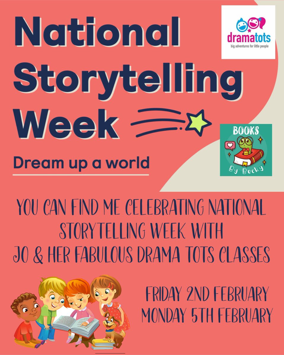 On Friday 2nd Feb & Monday 5th Feb You Can Find Me At Drama Tots Alvechurch, Bromsgrove and Redditch North 🎉
Super Excited To Be Sharing National Storytelling Week With Drama Tots!  
Come Visit The Book Stall

#dramatots #bookfair #nationalstorytellingweek #usbornebooks