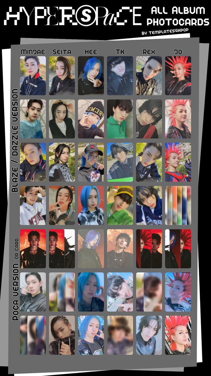 DXMON Hyperspace album photocard pc template ! 다이몬 포카 포토