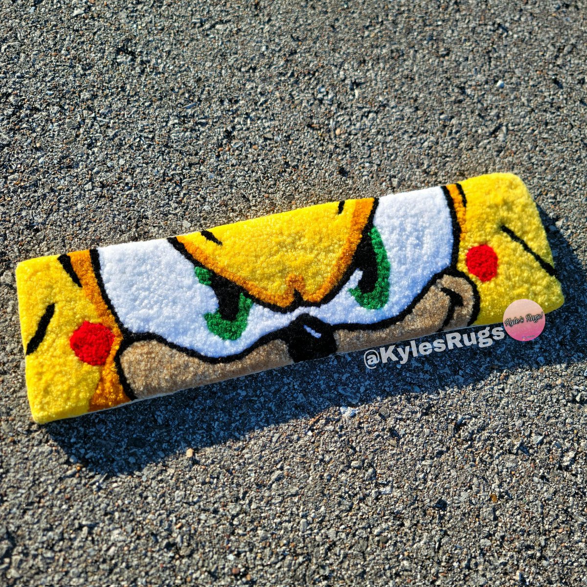 KylesRugs's tweet image. S-Sonichu?! Yep! In Keyboard Wrist Rest form😊 #TuftedRug #Sonichu #CustomRug