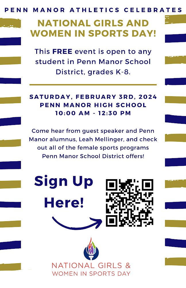 Don’t miss your opportunity to celebrate National Girls and Women in Sports Day with us this Saturday! 💪🏼🏑💙💛🫶🏼

forms.gle/4Kvvwe89WirSKx…