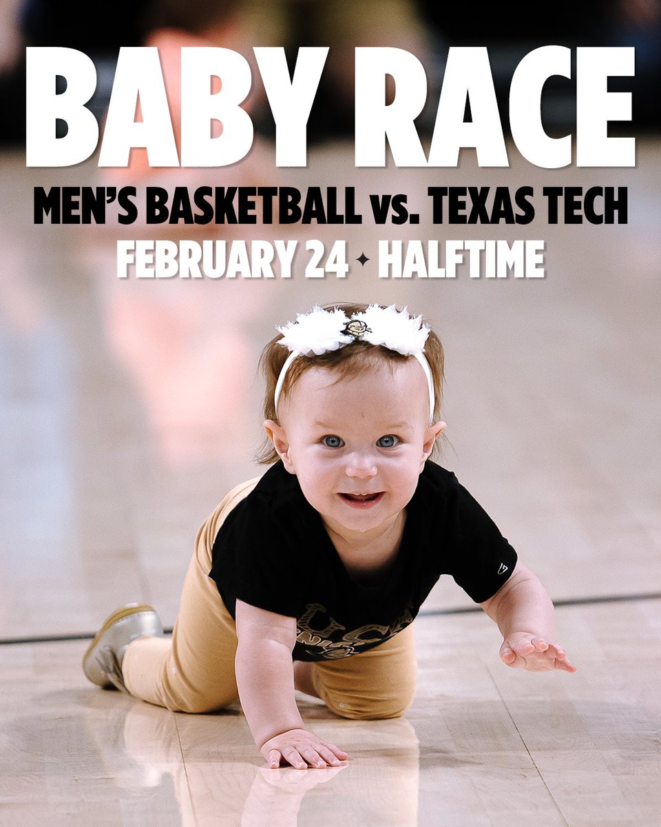 BABY RACE IS BACK. FEBRUARY 24. 

sign your baby up now 👉 ucfknights.com/baby-race