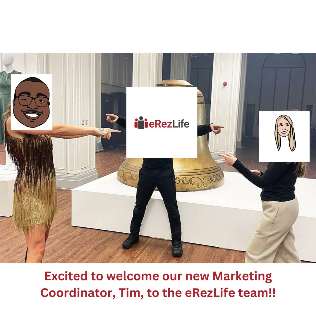 eRezLife's tweet photo. Hold on to your hashtags folks! We're excited to introduce the newest addition to the eRezLife fam, Tim! Tim will oversee all of our social media platforms (which you can follow using the link in our bio) and all things marketing! Welcome to the team, Tim! 🎉 https://t.co/0vuWqnDZGd